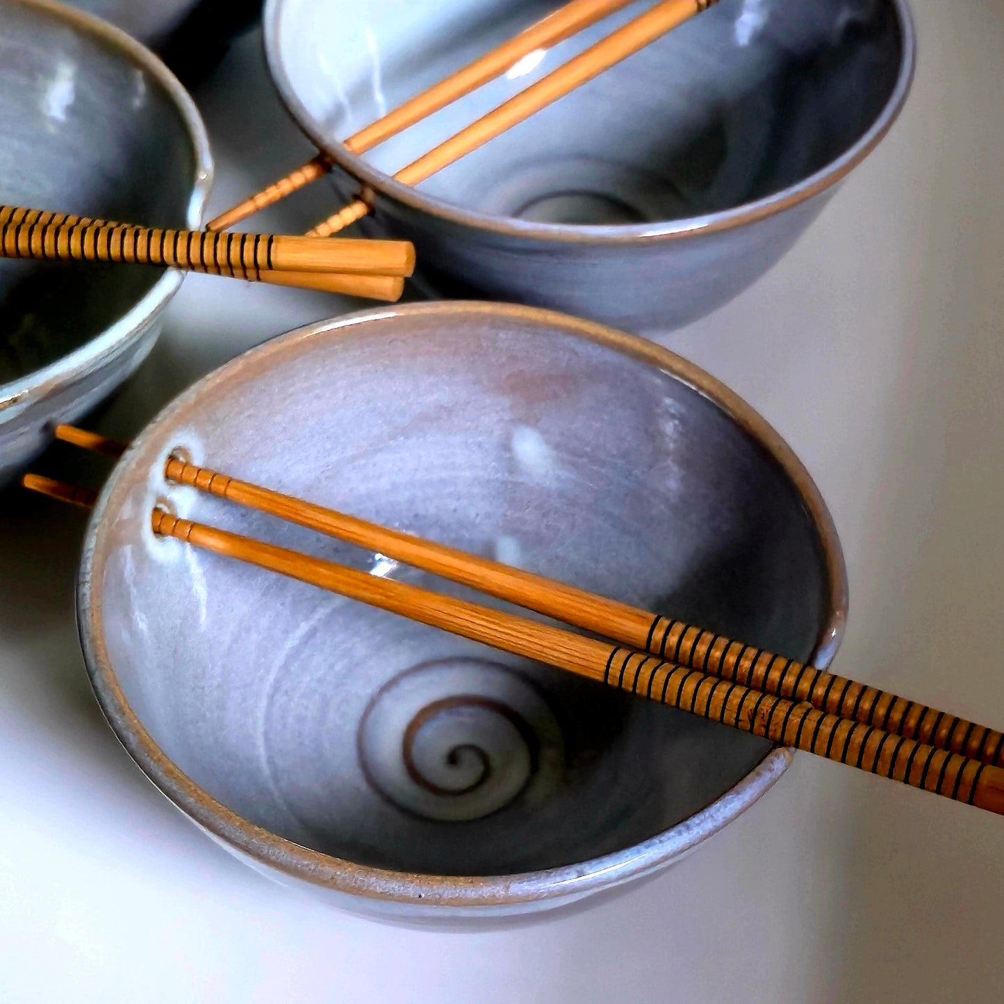 Handmade Noodle Bowl with Chopstick Rest