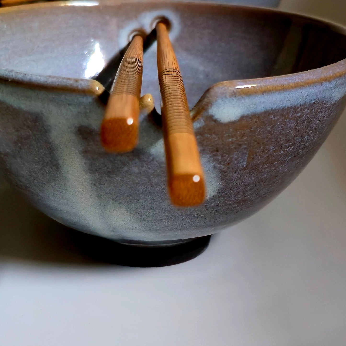 Handmade Noodle Bowl with Chopstick Rest