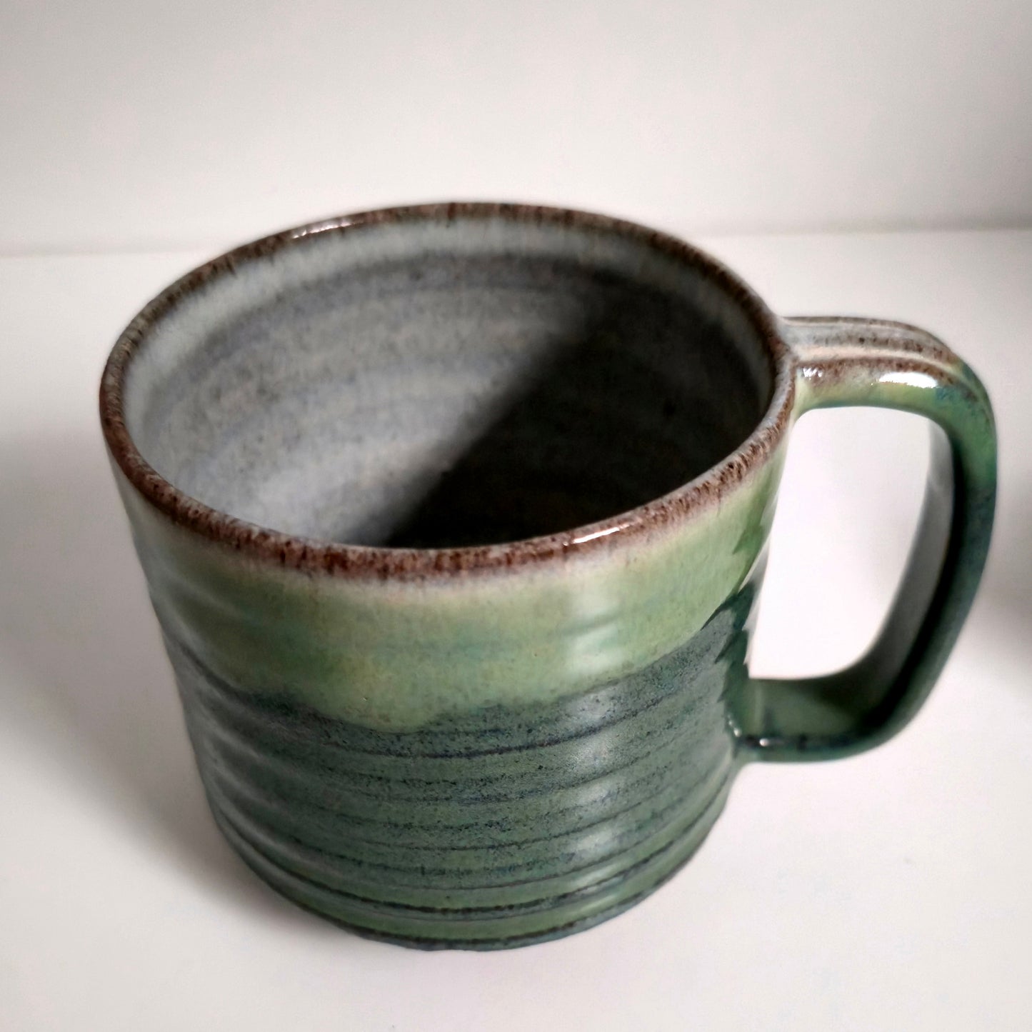 Earthy Green Tone Sculptural Cup