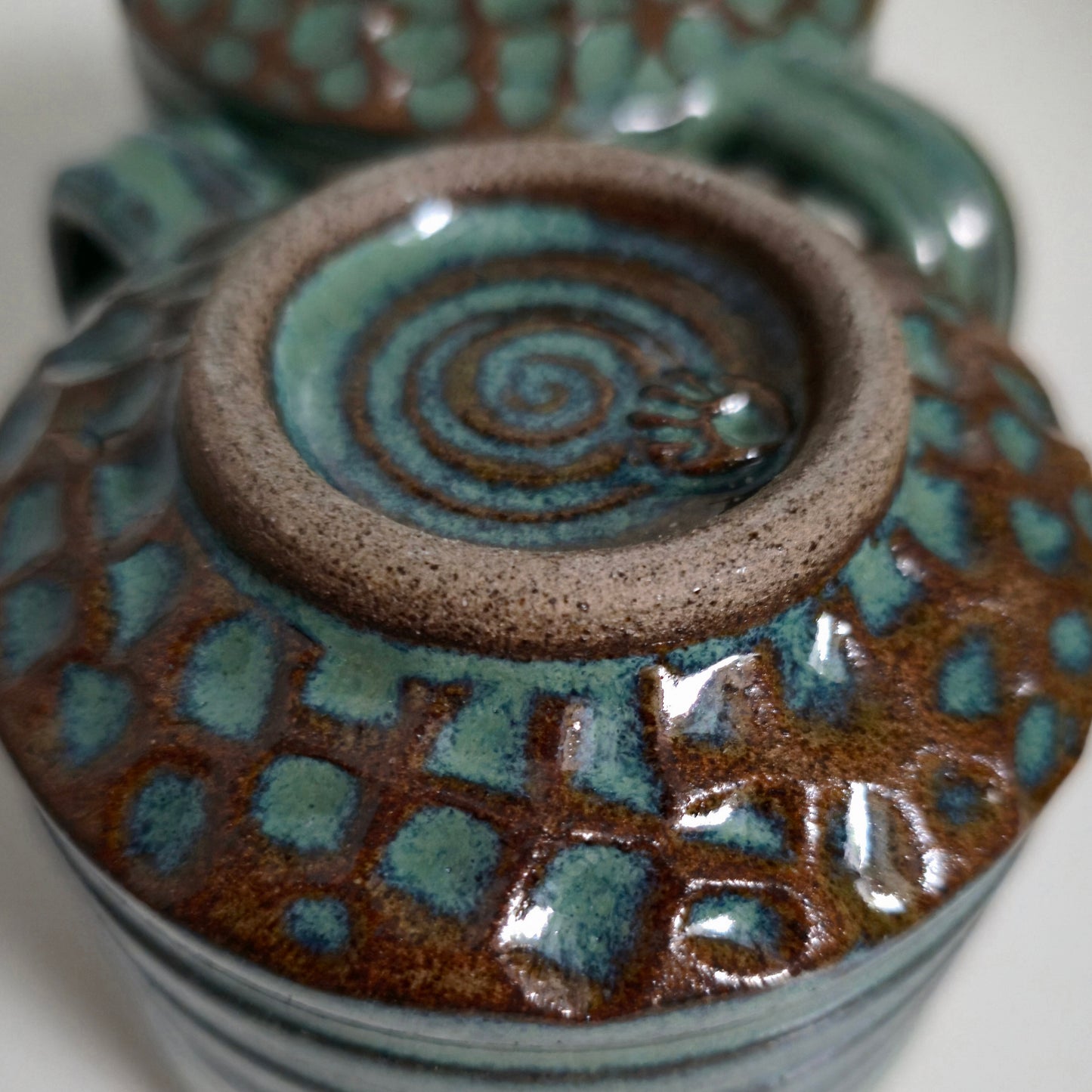 Earthy Green Tone Sculptural Cup